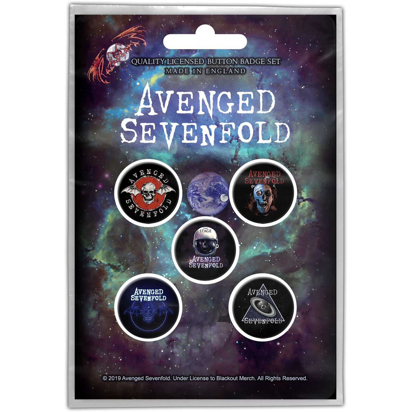 AVENGED SEVENFOLD Button Badge 5 Piece Set - Each Badge Approx 1 Inch - AX7 Avenged Sevenfold The Stage - Pinback Badge Button Pack Set