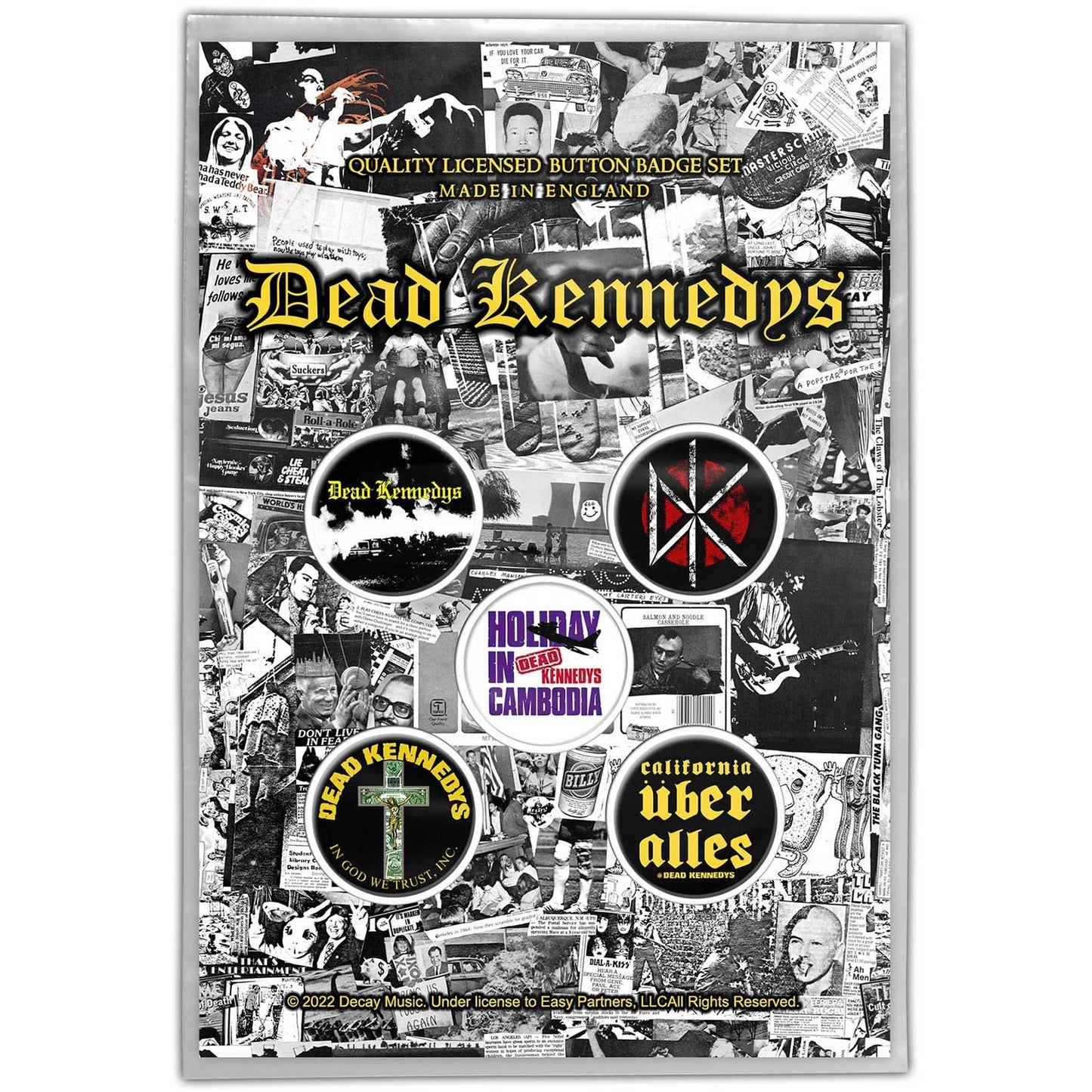 DEAD KENNEDYS Button Badge 5 Piece Set - Each Badge Approx 1 Inch - Dead Kennedys Fresh Fruit - Pinback Badge Button Pack Set