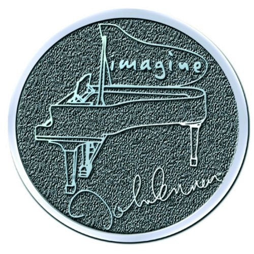 JOHN LENNON Cast Metal Pin Badge - Approx 1 Inch - John Lennon Imagine - Pinback Badge Button Lapel With Butterfly Clutch Attachment