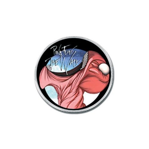 PINK FLOYD Metal Pin Badge - Approx 1 Inch - Pink Floyd The Wall Eat Head Logo - Pinback Badge Button Lapel With Butterfly Clutch Attachment