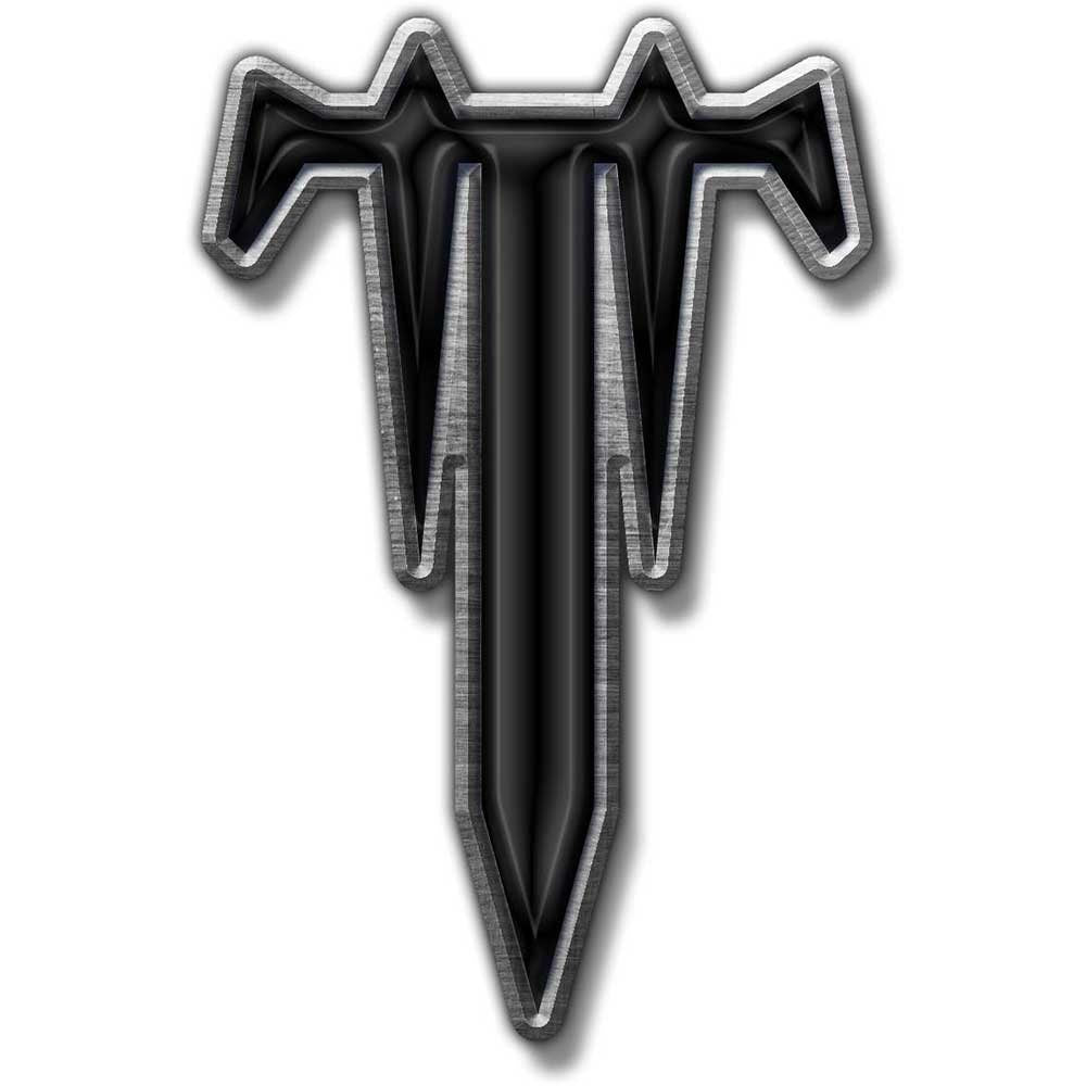 TRIVIUM Cast Metal Pin Badge - Approx 1 Inch - Trivium T Shape - Pinback Badge Button Lapel With Butterfly Clutch Attachment