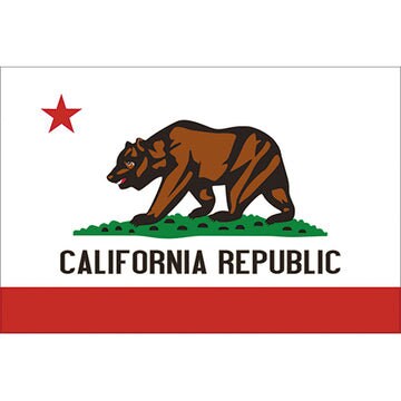 California State Flag Sticker Decal - 4.5x3 Inch - Vinyl Decal Sticker Craft Supply