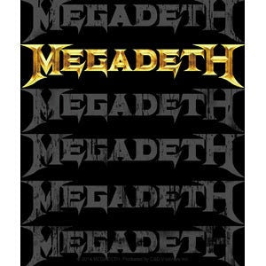 MEGADETH Multi Logo Sticker Decal - 4x4.75 Inch - American Thrash Metal Band Vinyl Decal Sticker Craft Supply