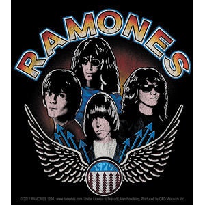RAMONES Wings Sticker Decal - 4x4.5 Inch - Joey Ramone Johnny American Punk Rock Band Vinyl Decal Sticker Craft Supply