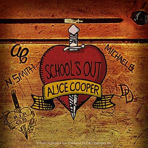 ALICE COOPER School's Out Sticker Decal - 4x4 Inch – Song Tour American Singer Album Rock Star Legend Vinyl Decal Sticker Craft Supply