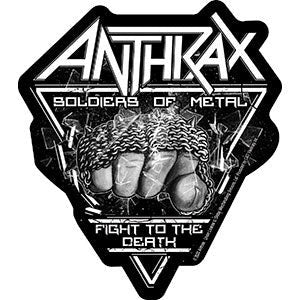 ANTHRAX Fist Full of Metal Sticker Decal - 4.4x5 Inch - American Heavy Metal Band Vinyl Decal Sticker Craft Supply