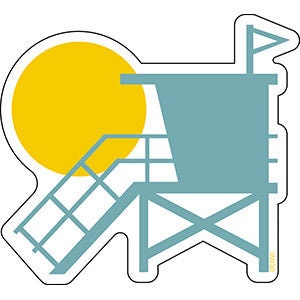 Lifeguard Tower 4x3.6 - Sunny Tower Beach Vacation Sand Retreat
