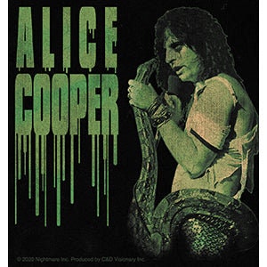 ALICE COOPER With Snake Sticker Decal - 4x4.25 Inch - American Singer Rock Star Legend Vinyl Decal Sticker Craft Supply