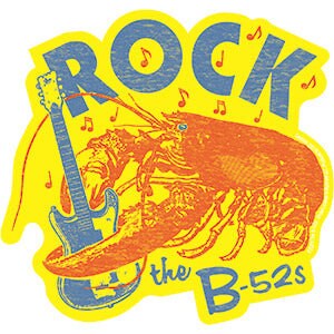 THE B-52's Rock Lobster Sticker Decal - 4.8x5 Inch - Kate Pierson American New Wave Band Vinyl Decal Sticker Craft Supply