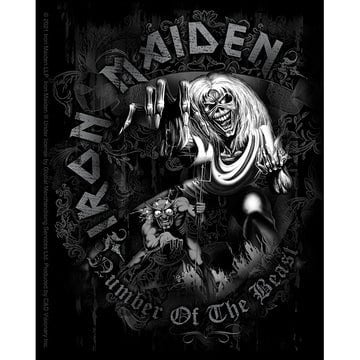 IRON MAIDEN Number of the Beast B&W Sticker Decal - 4x5 Inch - Dickinson English Heavy Metal Band Music Vinyl Decal Sticker Craft Supply
