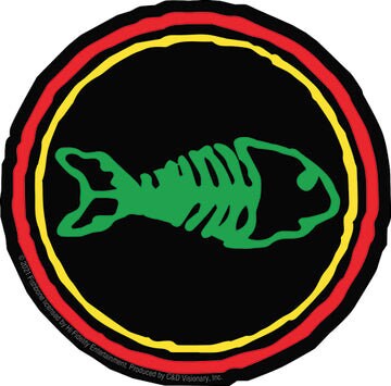 FISHBONE Logo Sticker Decal - 4x4 Inch - American Rock Band Vinyl Decal Sticker Craft Supply