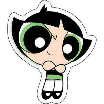 POWERPUFF GIRLS Buttercup - 3.8x4.5 Inch - Cartoon Network Animation Anime Series Vinyl Decal Sticker Craft Supply