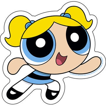 POWERPUFF GIRLS Bubbles Sticker Decal - 4.25x4.4 Inch - Cartoon Network Animation Anime Series Vinyl Decal Sticker Craft Supply