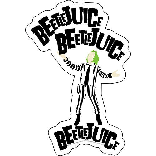 BEETLEJUICE 3 Times Michael Keaton Sticker Decal - 3.75x5.5 Inch - Tim Burton Fantasy Horror Movie Vinyl Decal Sticker Craft Supply
