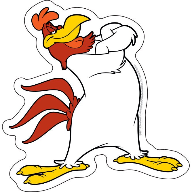 FOGHORN Standing Sticker Decal - 5x5 Inch - Looney Tunes Cartoon Foghorn Leghorn Vinyl Sticker Decal Craft Supply