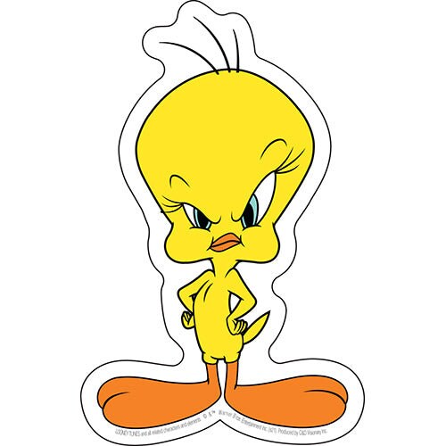 TWEETY BIRD Sticker Decal - 3.2x5 Inch - Looney Tunes Merrie Melodies Tweety Bird Yellow Canary Vinyl Sticker Decal Craft Supply
