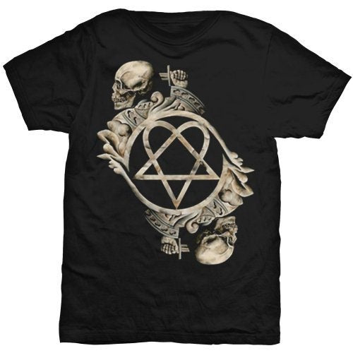 HIM Bone Sculpture T-Shirt Unisex - Made to Order - Gothic T-Shirt For Men and Women - Music Metal Rock Band Concert Shirt