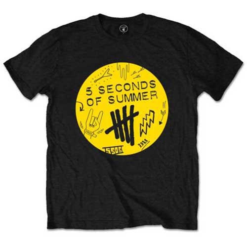 5 SECONDS OF SUMMER Scribble Logo T-Shirt Unisex - Made to Order - T-Shirt For Men and Women - Music Pop Rock Band Concert Shirt