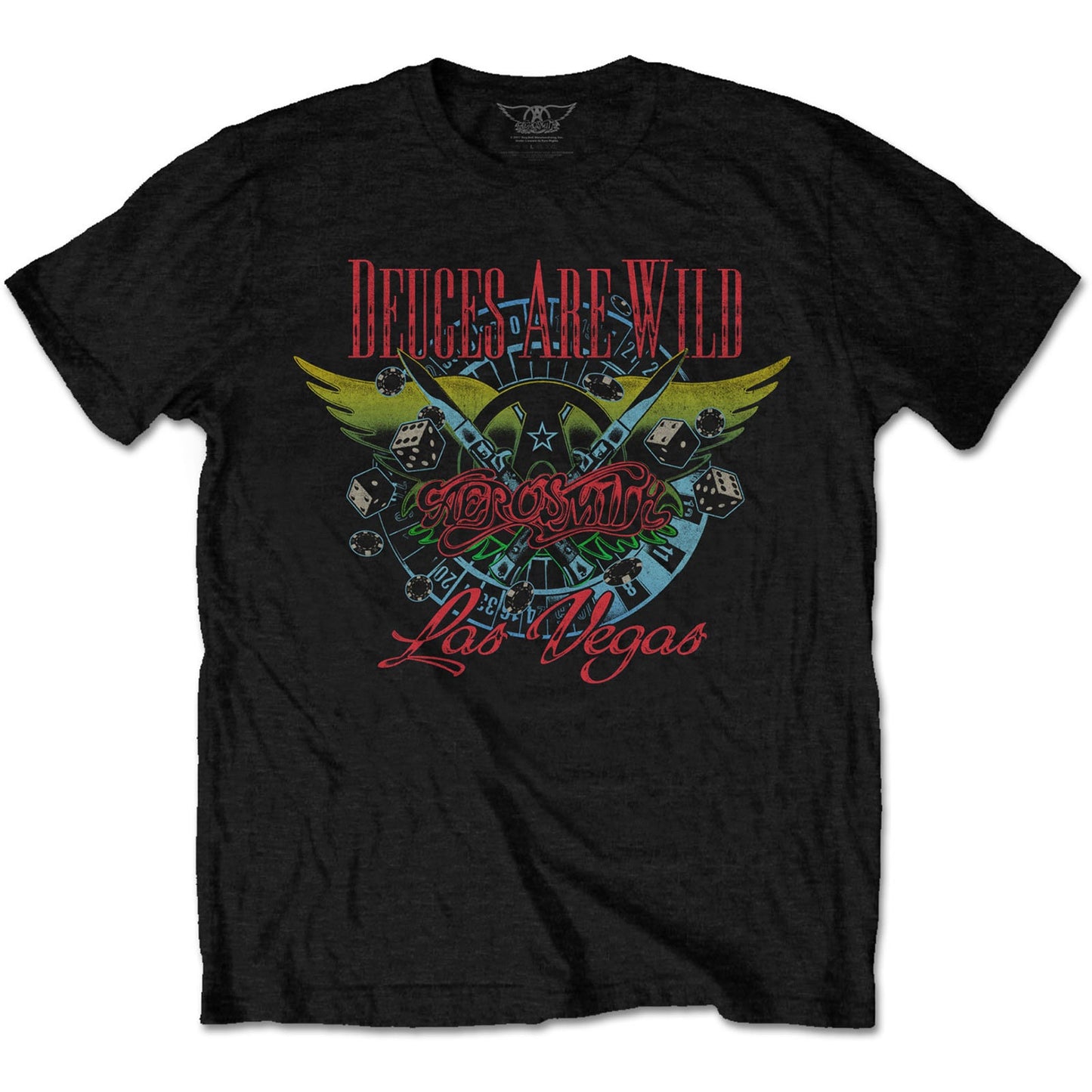 AEROSMITH Deuces Are Wild Las Vegas T-Shirt Unisex - Made to Order - T-Shirt For Men and Women - Music Rock Band Concert Shirt