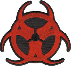 Biohazard Patch - 3x2.75 Inch - Embroidered Patch Applique Craft Supply