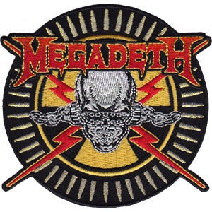 Megadeth Skull & Bullets Patch - 3.6x3.5 Inch - Embroidered Patch Applique Craft Supply