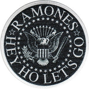 RAMONES Hey Ho Seal Patch - 3 Inch Round - Embroidered Rock Band Patch Applique Craft Supply