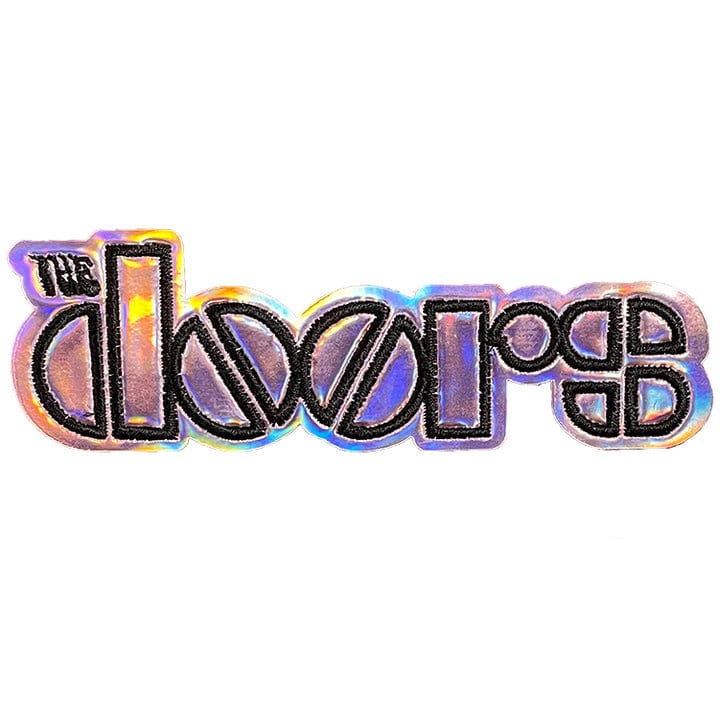 THE DOORS Iridescent Logo Patch - 4.1x1.3 Inch - Embroidered Rock Band Patch Applique Craft Supply