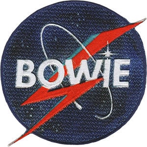 DAVID BOWIE NASA Bolt Patch - 4.2x3.5 Inch - Embroidered Rock Band Patch Applique Craft Supply