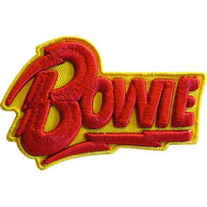 DAVID BOWIE Bolt Patch - 4x2.6 Inch - 3D Embroidered Rock Band Patch Applique Craft Supply