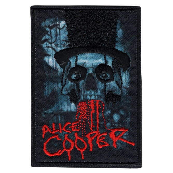 ALICE COOPER Bloody Skull Patch - 2.75x3.75 Inch - Embroidered Rock Band Patch Applique Craft Supply