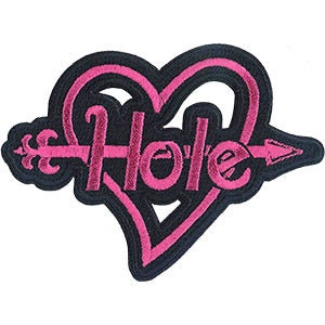 HOLE Arrow Heart Patch - 3x4 Inch - Courtney Love Alternative Rock Band Embroidered Patch Applique Craft Supply