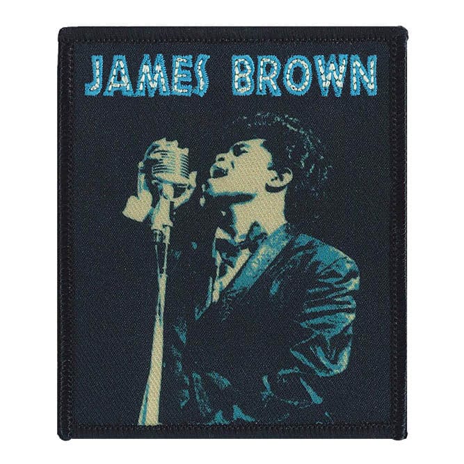 JAMES BROWN Singing In Blue Patch - 3.5x3.75 Inch - Portrait R&B Soul Funk Music Embroidered Patch Applique Craft Supply