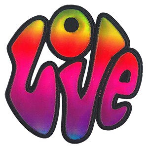 LOVE Tie Dye Rainbow Patch - 3.5x3.5 Inch - Embroidered Patch Applique Craft Supply