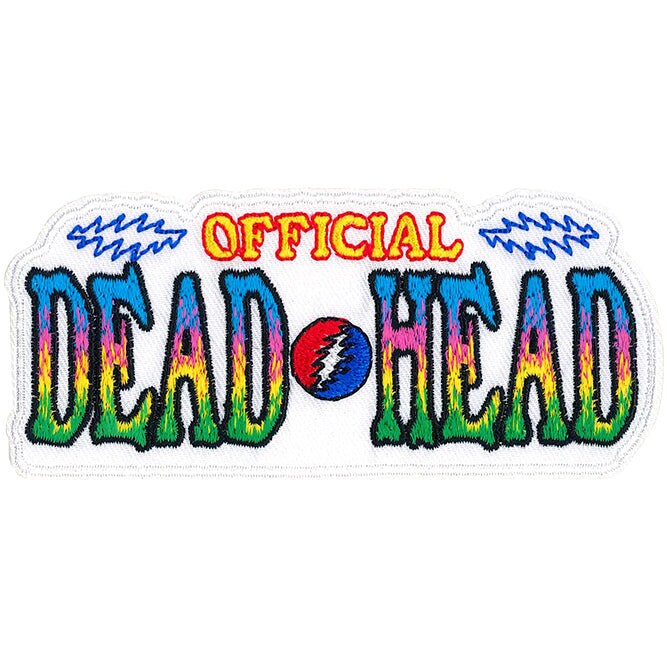 GRATEFUL DEAD Official Dead Head Patch - 4.75x2.75 Inch - Embroidered Rock Band Patch Applique Craft Supply
