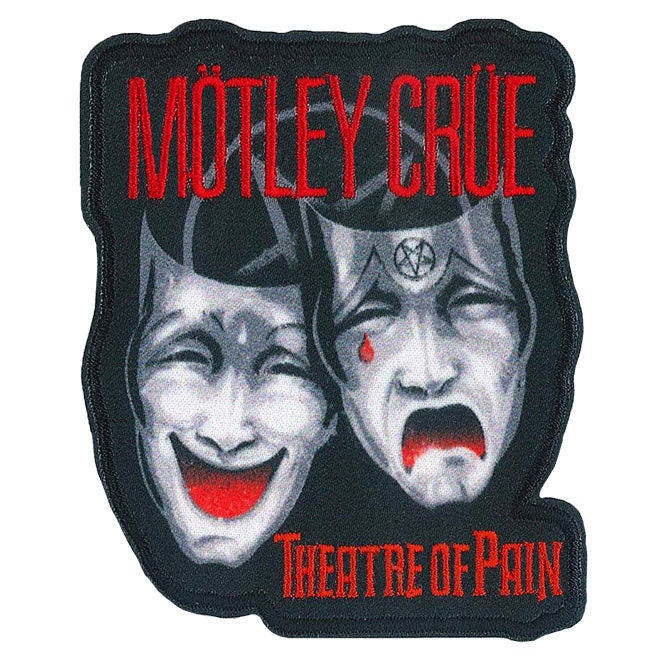 MOTLEY CRUE Theatre of Pain Patch - 3x3.5 Inch - Album Embroidered American Heavy Metal Band Patch Applique Craft Supply