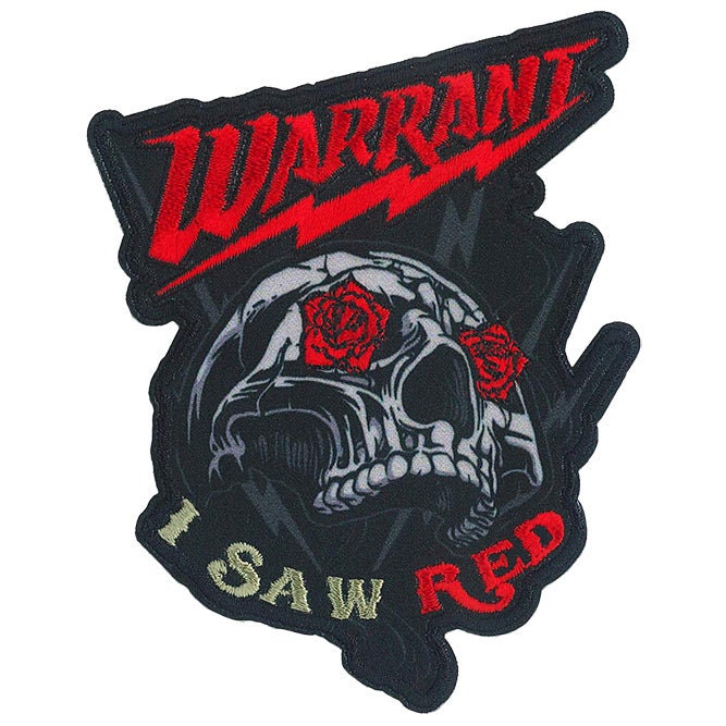 WARRANT I Saw Red Patch - 3.5x4 Inch - Music Song Embroidered Rock Band Patch Applique Craft Supply