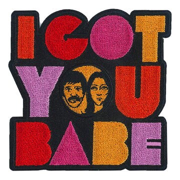 SONNY & CHER I Got You Babe Patch - 3.5x3.5 Inch - American Music Pop Entertainment Duo Embroidered Patch Applique Craft Supply