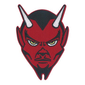 Red Devil Patch - 2.5x4 Inch - Embroidered Patch Applique Craft Supply