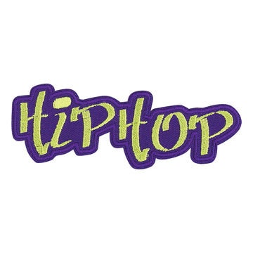 HIP HOP Music Patch - 4.25x1.5 Inch - Rap Disco Embroidered Music Patch Applique Craft Supply