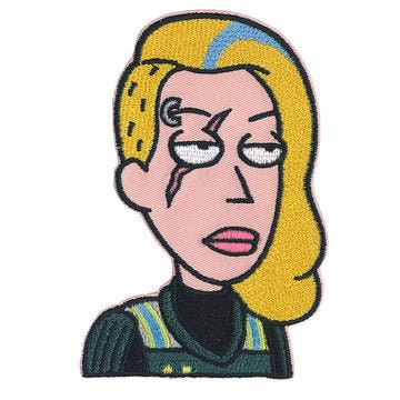 RICK & MORTY Evil Beth Patch - 3.1x4 Inch - Adult Swim Cartoon Network Animated TV Series Embroidered Patch Applique Craft Supply