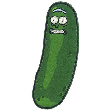 RICK & MORTY Pickle Rick Patch - 1.9x4 Inch - Adult Swim Cartoon Network Animated TV Series Embroidered Patch Applique Craft Supply