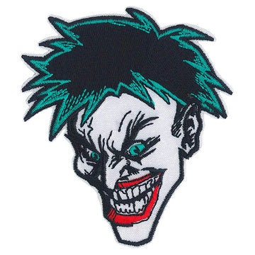 THE JOKER Head Patch - 3.3x3.7 Inch - Batman DC Comics Embroidered Patch Applique Craft Supply