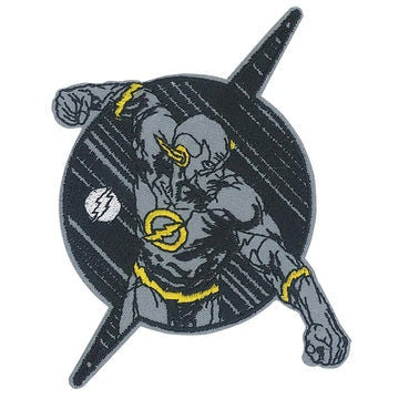 THE FLASH Grayscale Reflective Patch - 3.6x4.3 Inch - DC Comics Embroidered Patch Applique Craft Supply