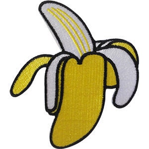 BANANA Patch - 3.4x4 Inch - Embroidered Patch Applique Craft Supply