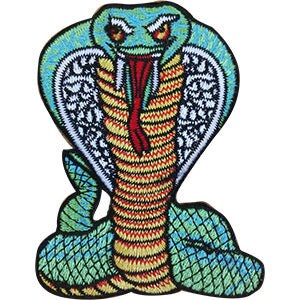 Cobra Patch - 2.75x3.5 Inch - Embroidered Patch Applique Craft Supply