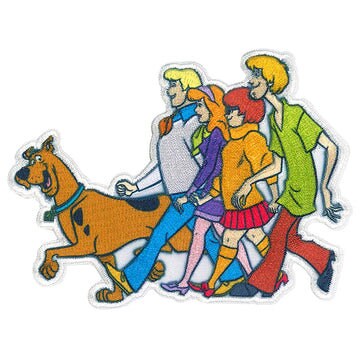 SCOOBY DOO The Gang Patch - 4.25x3.5 Inch - Hanna Barbera Velma Shaggy Daphne Animated Classic - Embroidered Patch Applique Craft Supply