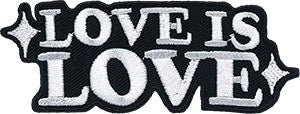 Love Is Love Patch - 4x1.5 Inch - LGBTQ+ Embroidered Patch Applique Craft Supply