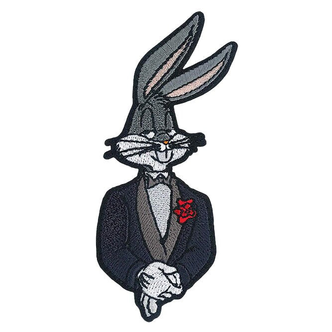 BUGS BUNNY Patch - 3x4.5 Inch - Bugs Bunny In Tuxedo Looney Tunes Cartoon Classic Embroidered Patch Applique Craft Supply