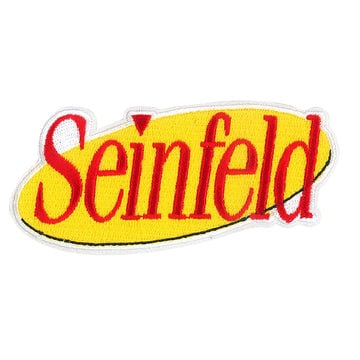 SEINFELD Logo Patch - 4.4x2.5 Inch - Classic TV Series Comedian Jerry Seinfeld Embroidered Patch Applique Craft Supply