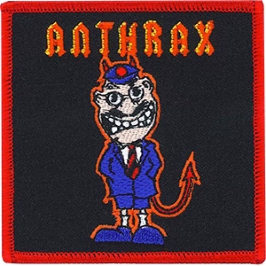 ANTHRAX Devil Man Patch - 3x3 Inch - Embroidered Rock Band Patch Applique Craft Supply
